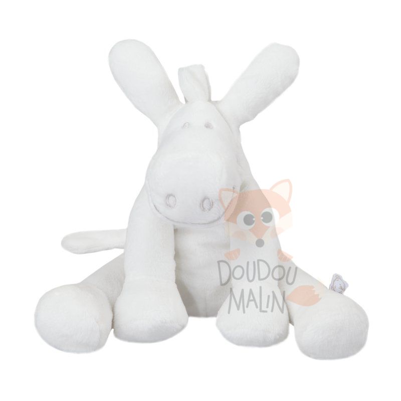 Noukies air jazz peluche paco âne blanc 